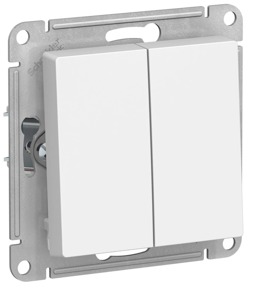 Выключатель одноклавишный кнопочный Schneider Electric Atlasdesign 10А, белый ATN000115