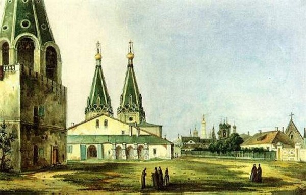 "Алексе́евский староде́вичий монасты́рь" Картина Карла Рабуса, 1838
