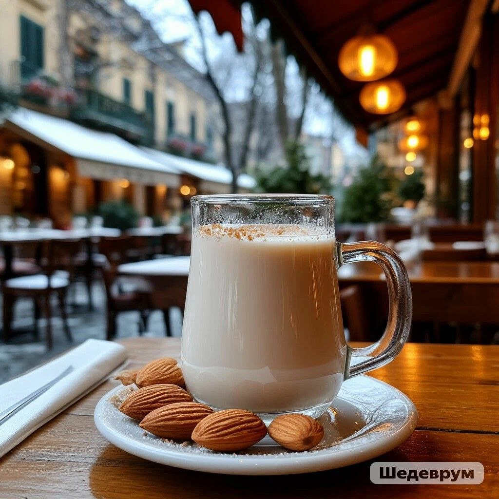 Теплое молоко с минеральной водой, изображение сгенерировано с помощью ИИ