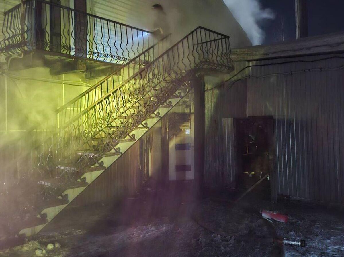    Последствия пожара в сауне в Прокопьевске Кемеровской области | © Фото : МЧС Кемеровской области - Кузбасса/Telegram