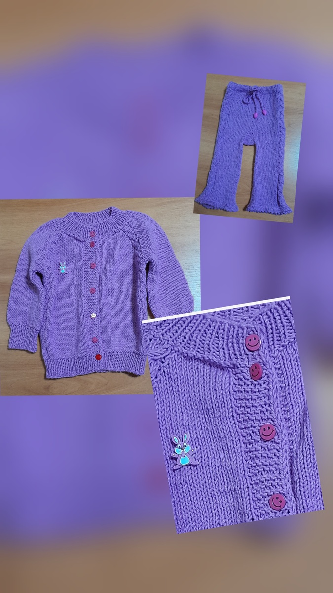 Связался на заказ комплект для девочки... штанишки+кофточка весят 219 гр.