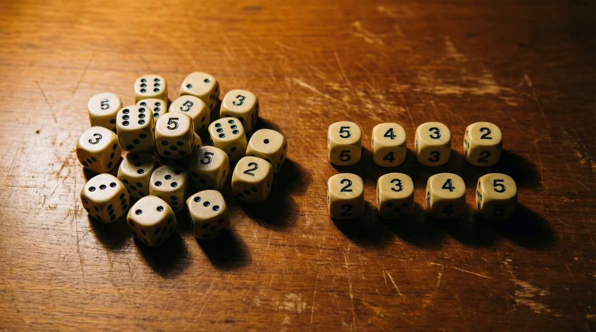 Суть алгоритма Капрекара: цифры числа нужно выстроить от большей к меньшей и наоборот, а затем найти разность. Наглядный пример первого шага.