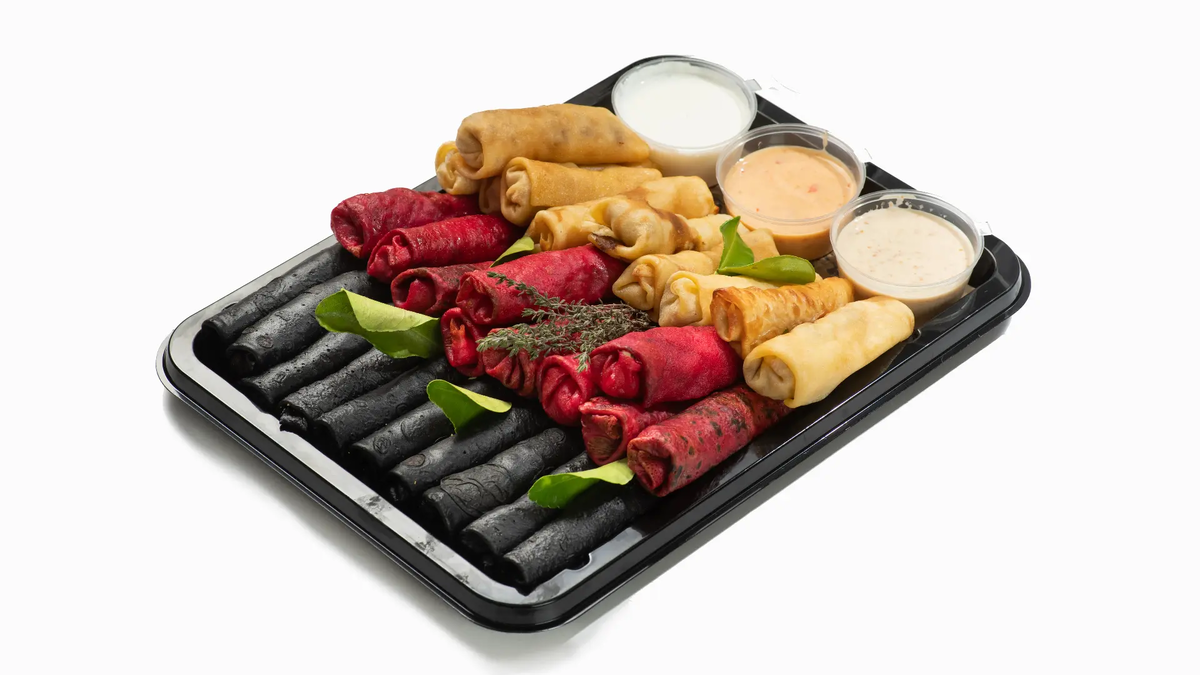 Блинный сет из трёх видов блинов с тремя соусами - shop.m-catering.ru