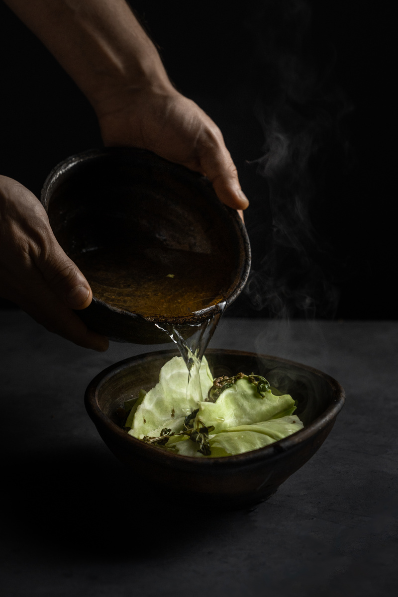 Заваривание капусты в roomi 