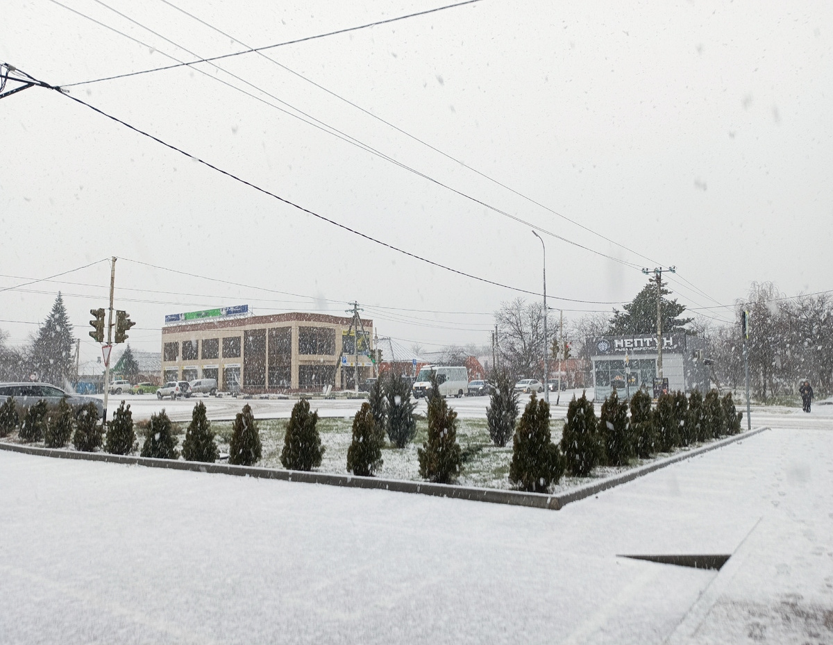 Снегу насыпалось, пока, я в магазине была...