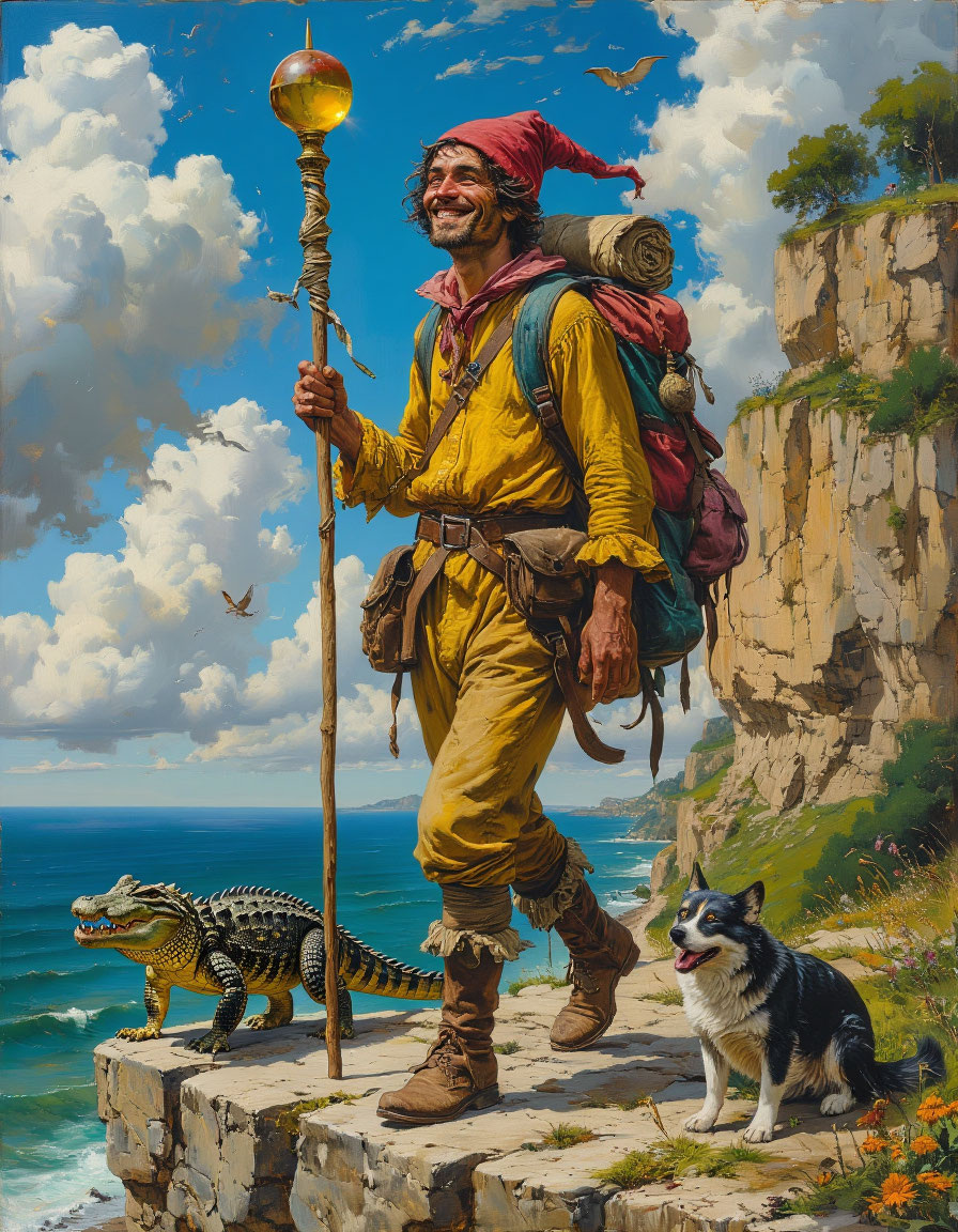 Шут, изображение сгенерированное нейросетью Шедеврум