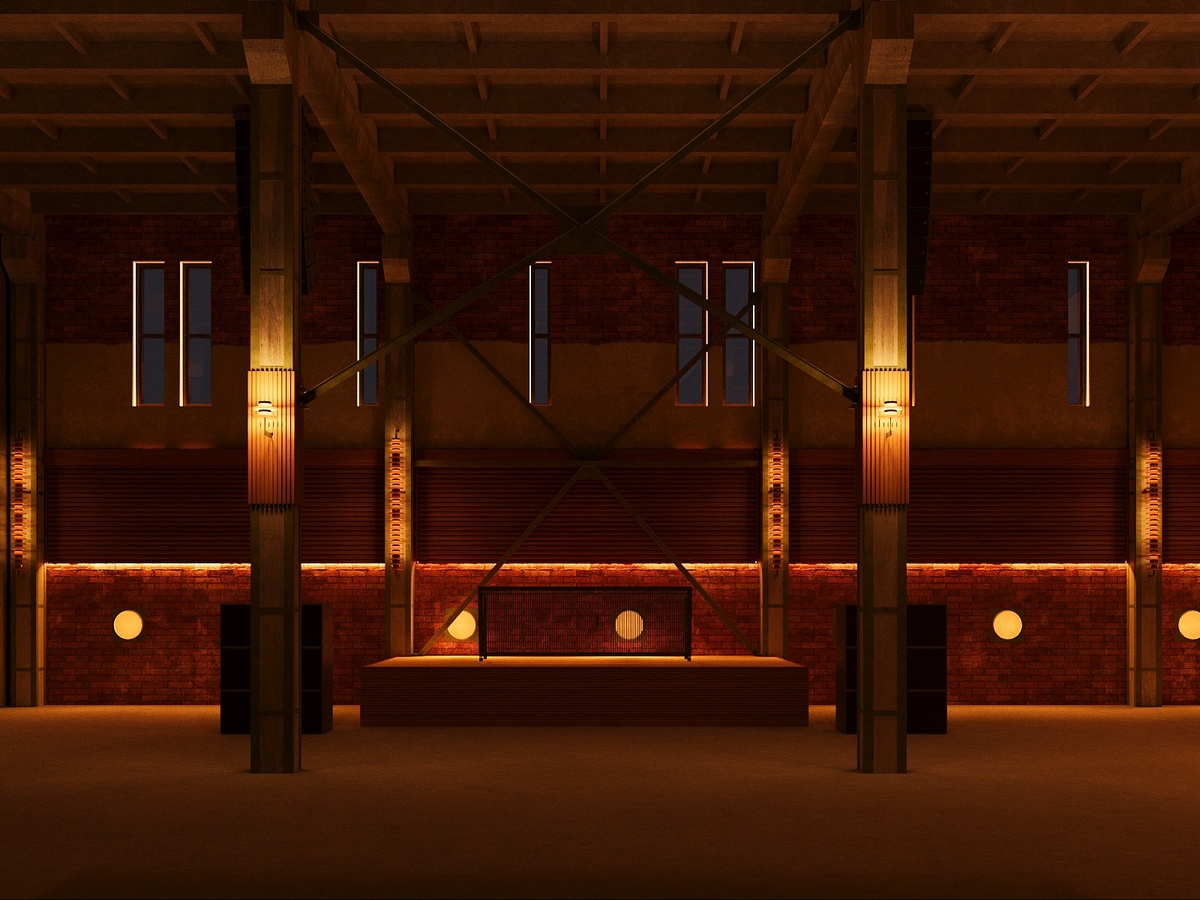     Рендеры клубного интерьера.