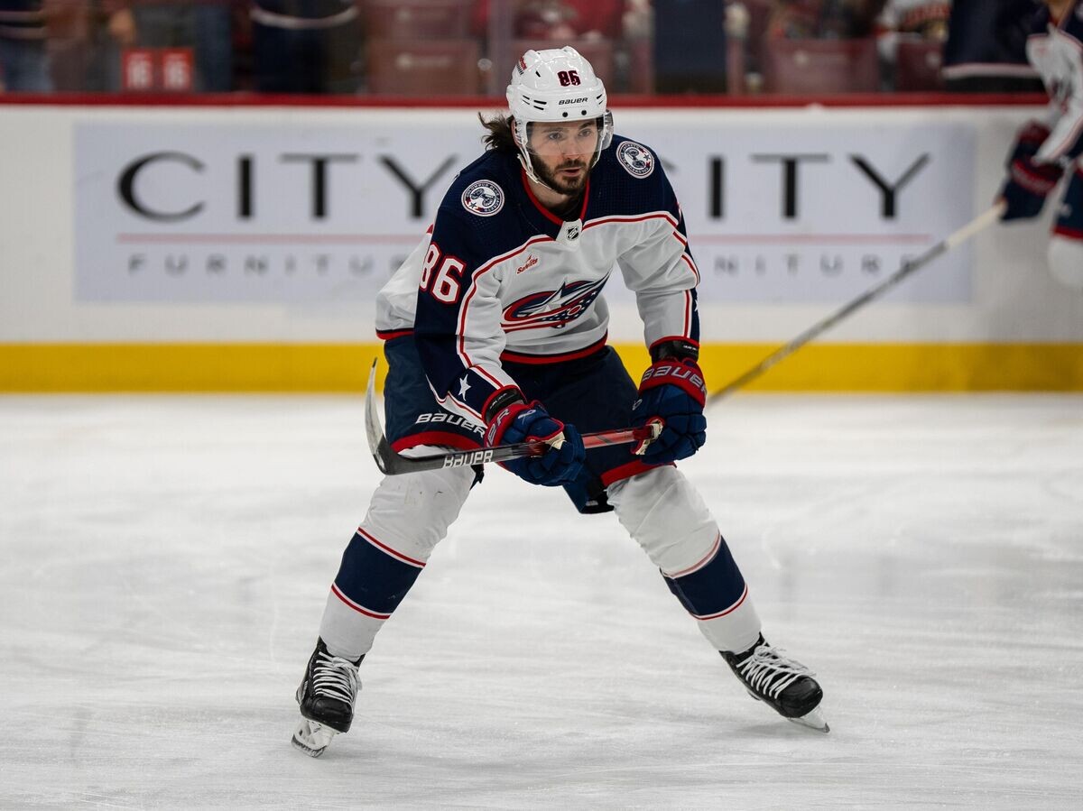    Хоккеист "Коламбус Блю Джекетс" Кирилл Марченко | © Фото : twitter.com/bluejacketsnhl