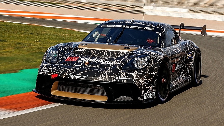    Тестовый прототип нового, электрического Porsche 718 Cayman