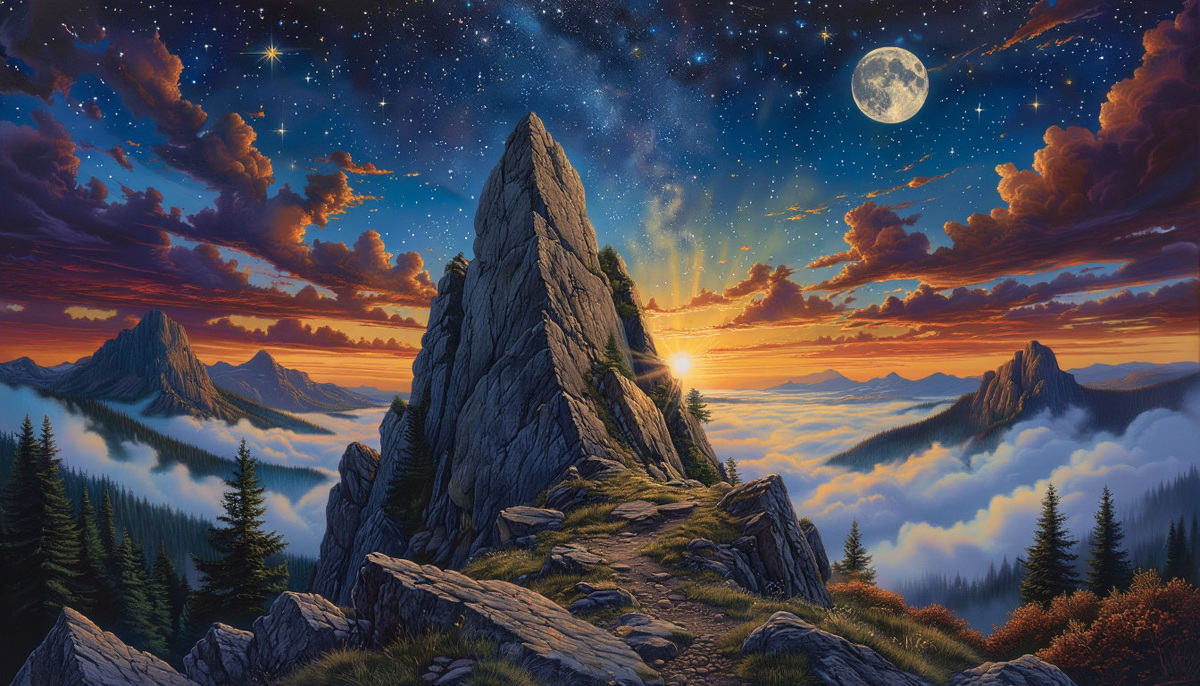 Обрыв, изображение сгенерированно нейросетью Шедеврум