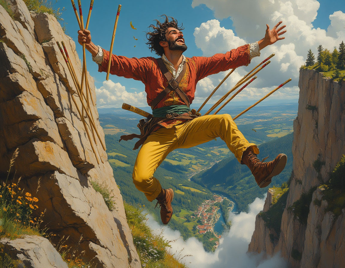 Дурак и жезлы, сгенерировано в нейросети Шедеврум