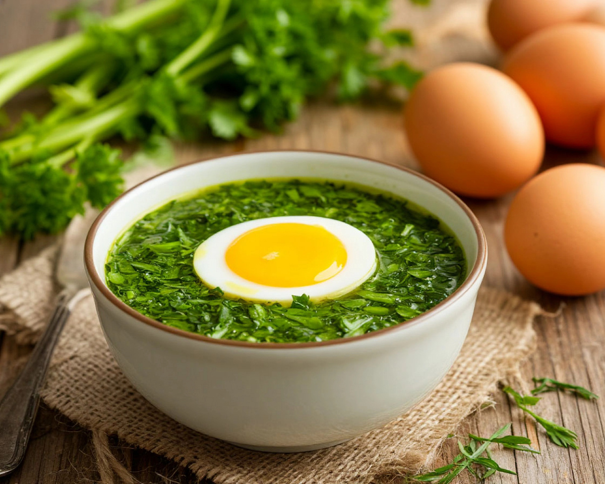 Зелёный борщ со щавелем и яйцом: весенний витаминный заряд. Пошаговый рецепт 🥬🥚🌱