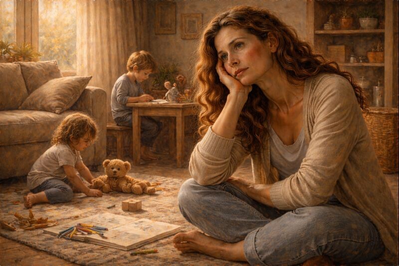 Вы всё делаете «правильно», но рядом с детьми не можете быть собой. Разбираем, откуда берётся страх расслабиться.