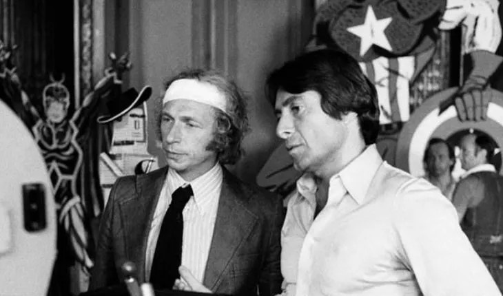 Фото: режисер Франсуа Вебер и Пьер Ришар