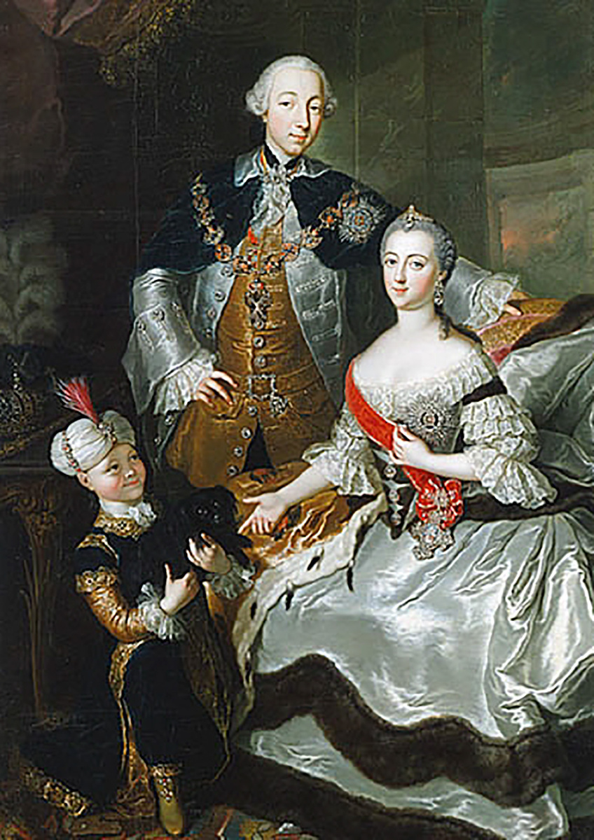 Анна Розина де Гаск. Великая княгиня Екатерина Алексеевна с супругом Петром III Фёдоровичем (с) Национальный музей Швеции