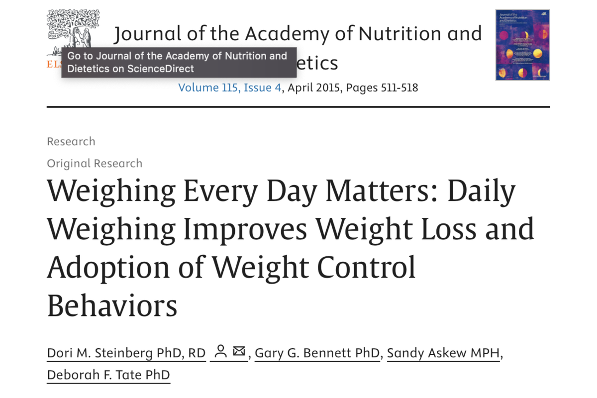 Научные исследования подтверждают пользу регулярного взвешивания для снижения веса