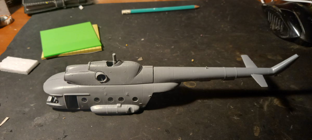 Корпус и двигательный отсек . Вид слева