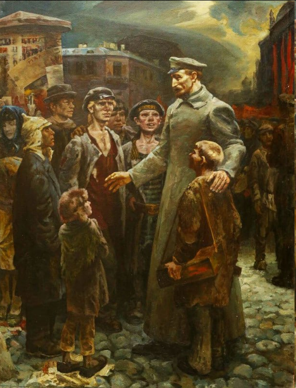 Виктор Лопатко. «Ф.Э.Дзержинский с беспризорниками». 1981