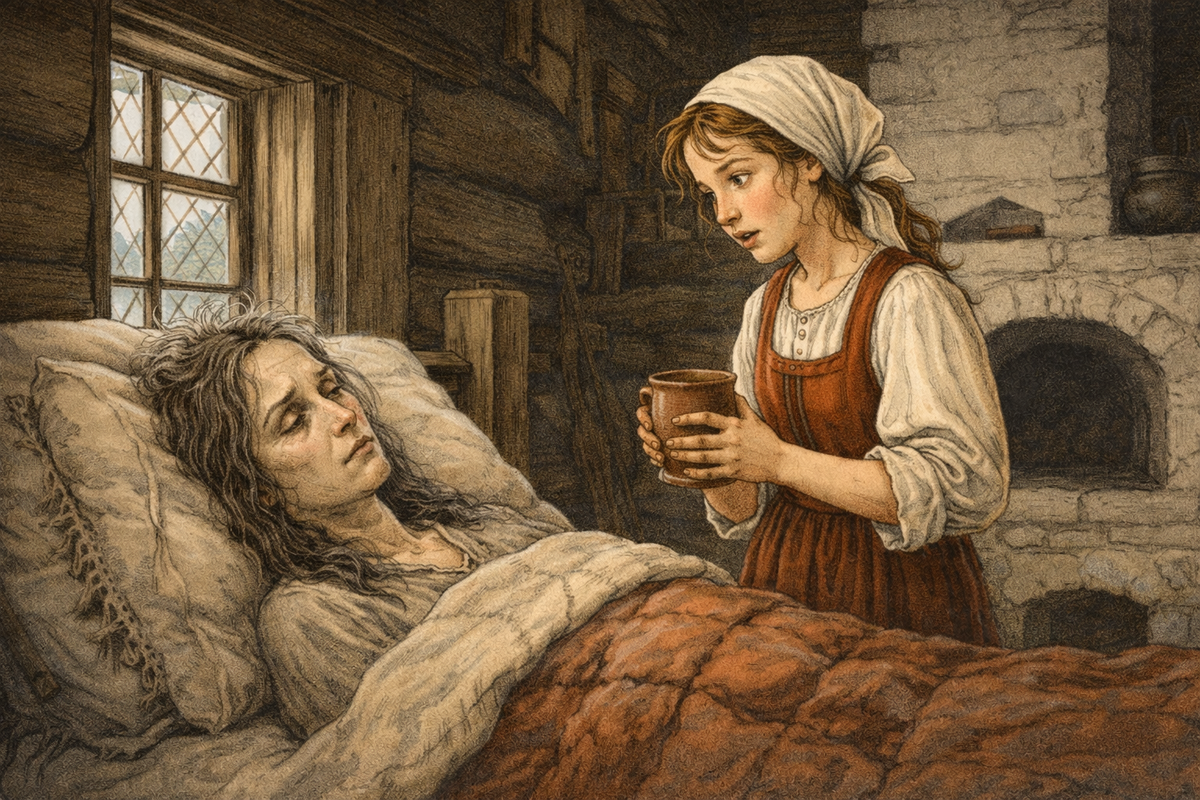 Аграфена замерла. Её глаза, запавшие в тёмные круги, медленно повернулись к Маринке. В них не было ни злости, ни удивления — лишь бесконечная усталость и понимание.