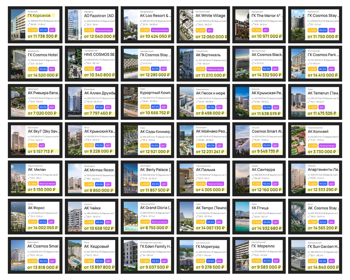 Смахивайте влево, чтобы увидеть все предложения