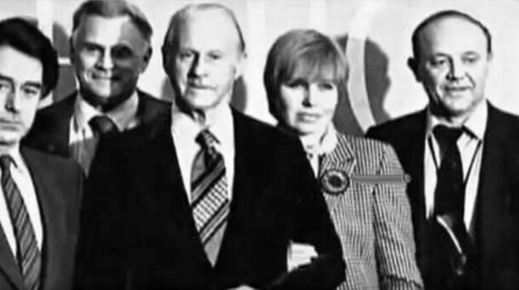 Галина Лучай в Останкино рядом с известными телеведущими.