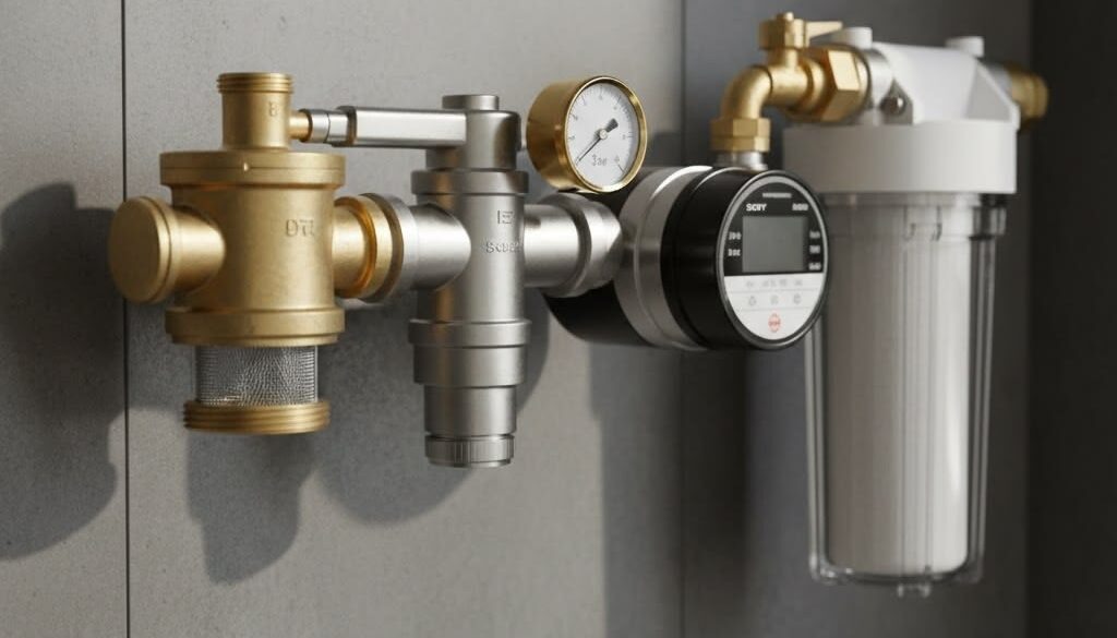 Соблюдение последовательности монтажа защищает редуктор и счетчики от поломок, продлевая срок службы всей системы в 2,3 раза.  📷
