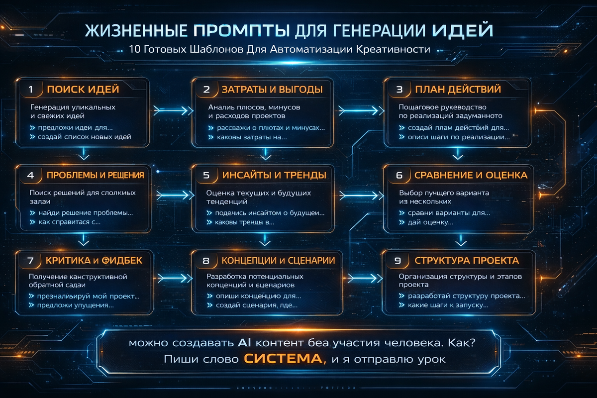 Промпты для генерации идей: 10 готовых шаблонов Оксана Солдатова