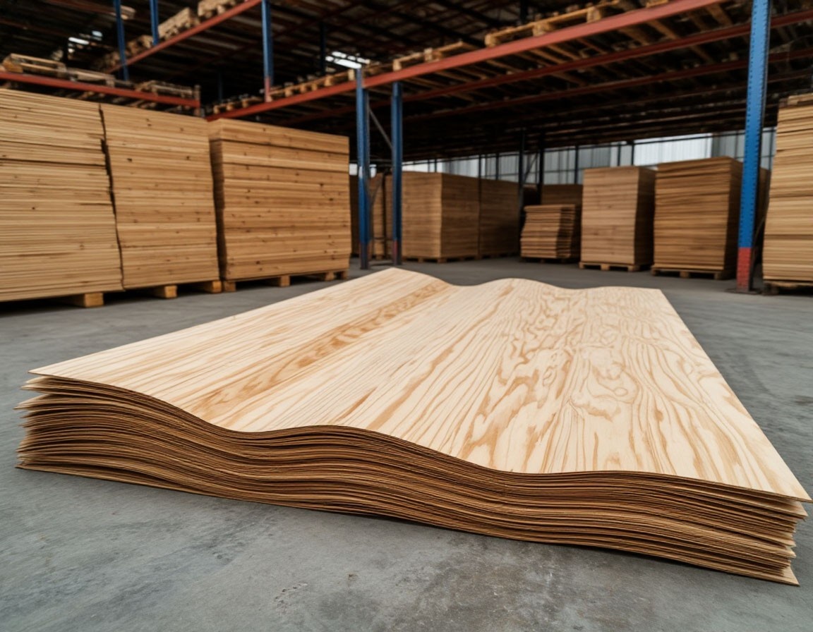 Сильно деформированая фанера из-за неправильного хранения