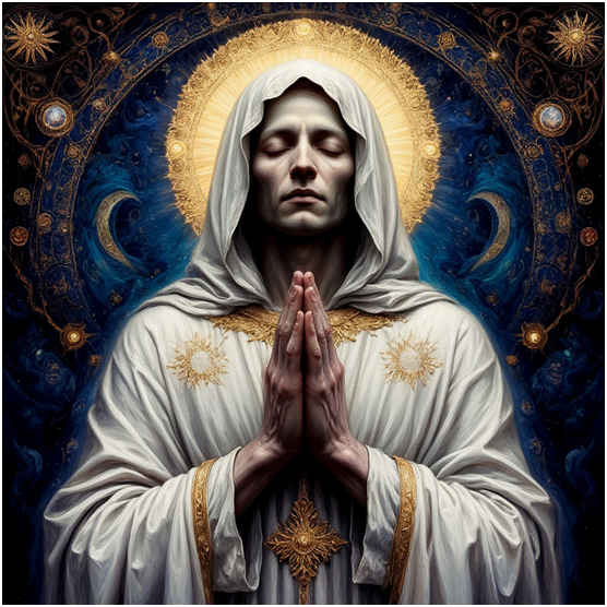 Сгенерировано ИИ- Душа молится.