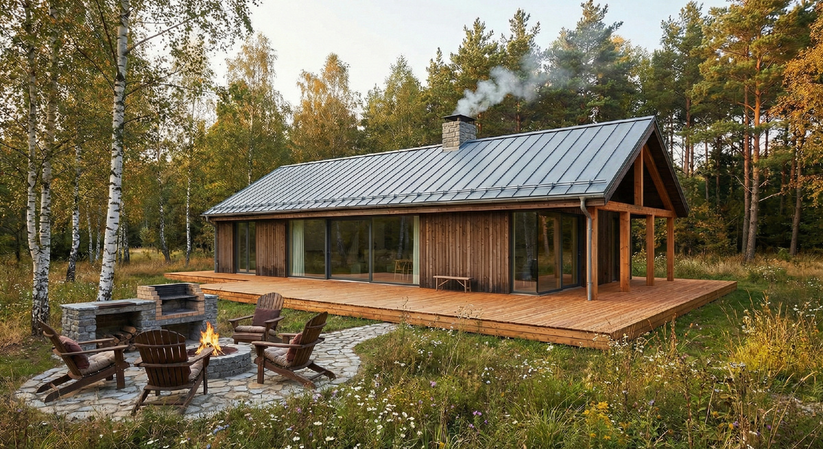 Дом в природном ландшафте