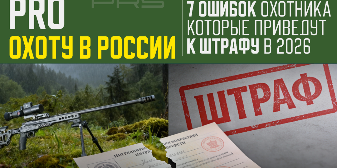 7 ошибок охотника, которые приведут к штрафу в 2026 году
