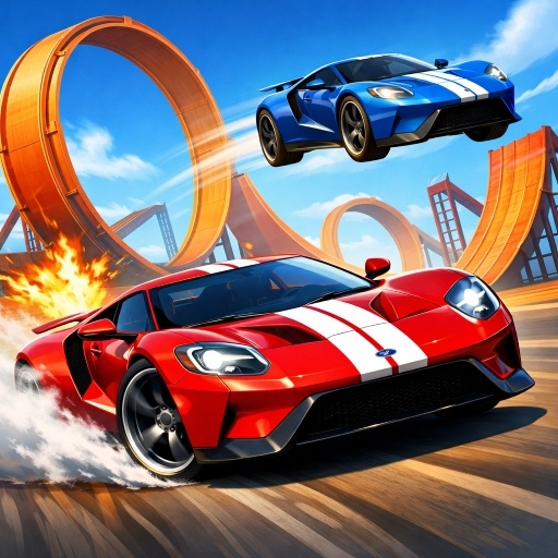Рис. 1. Современная шейдерная визуализация в проекте Two Stunt Supercars.