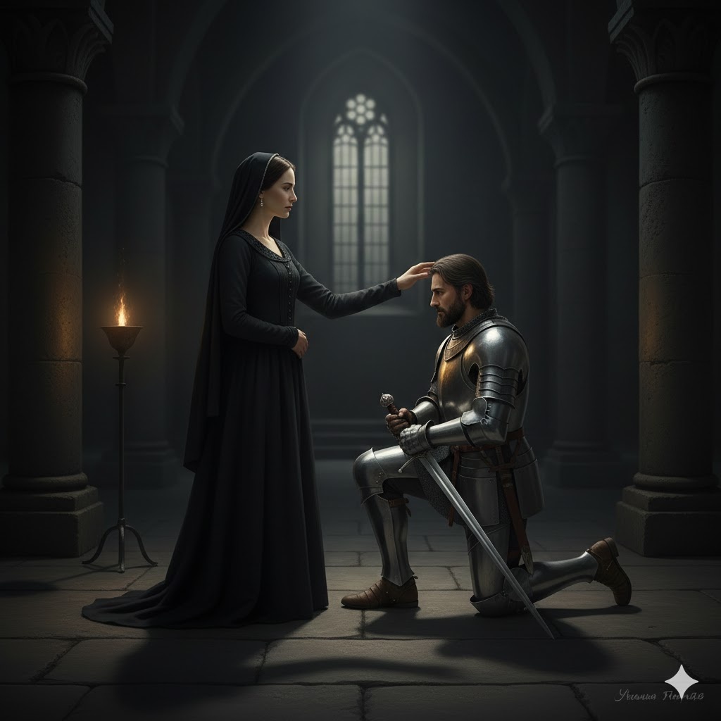 "Благословение на Подвиг: Последний завет баронессы Анны", иллюстрация создана сетью Джемини