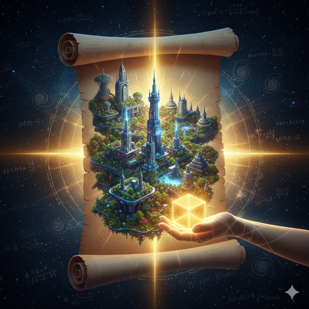 "Архитекторы 2047: Рождение Ноосферного полиса", иллюстрация создана сетью Джемини