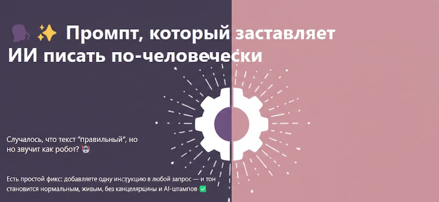Промпт, который заставляет ИИ писать по-человечески