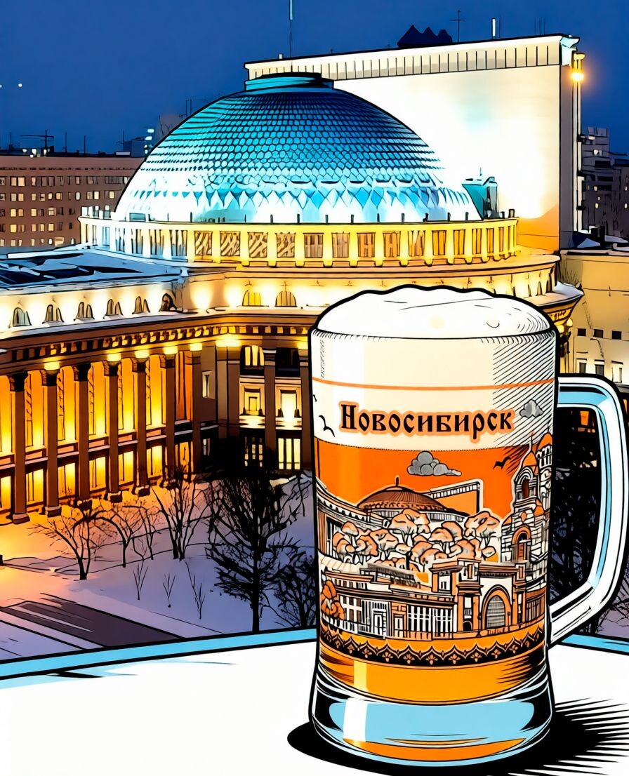 Пивная кружка «Сердце Новосибирска» — легенды города в ваших руках.