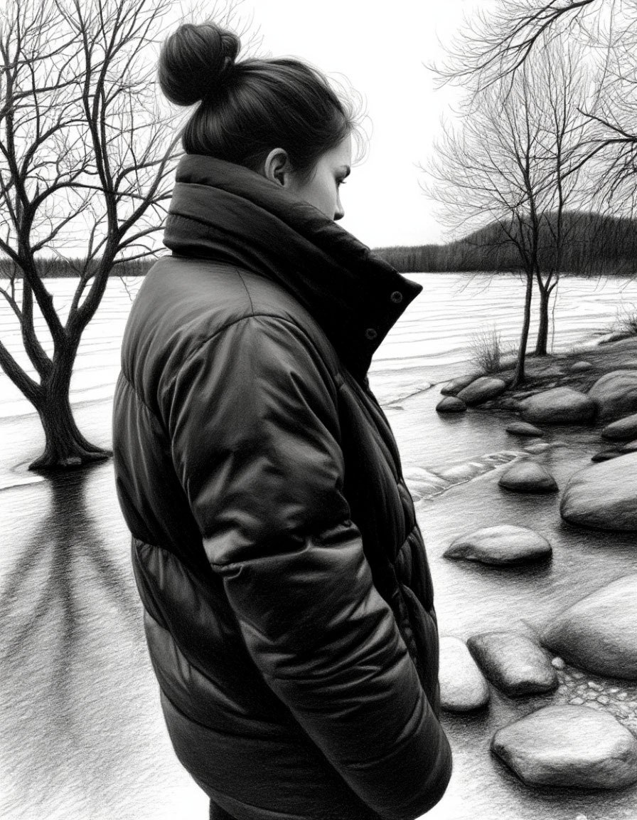 Нейросети делают февральское фото на Волге ещё более февральскими