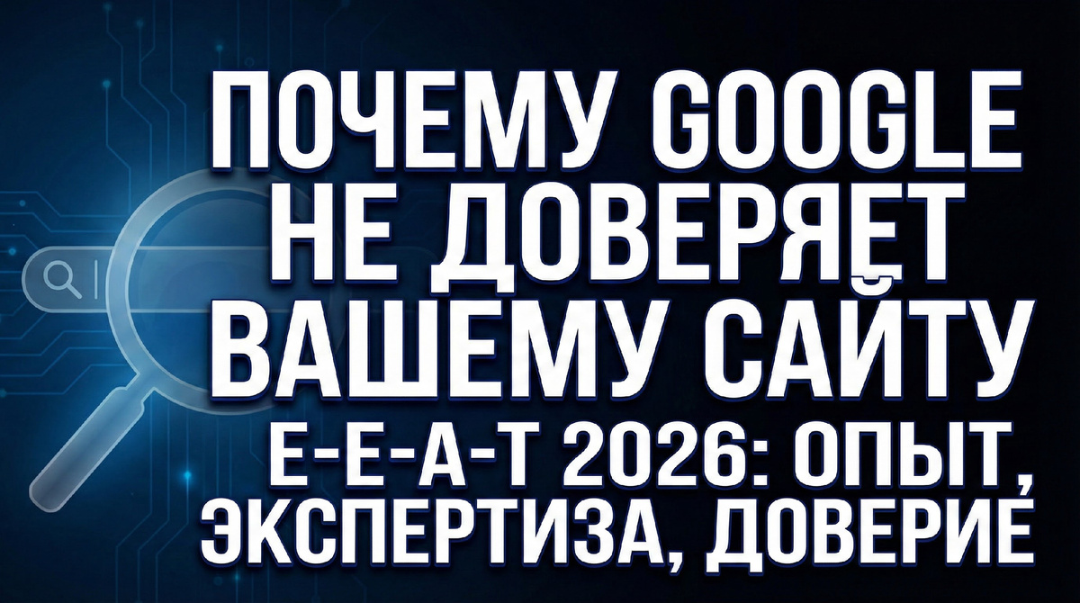 Почему Google не доверяет вашему сайту: E-E-A-T в 2026 и как это исправить