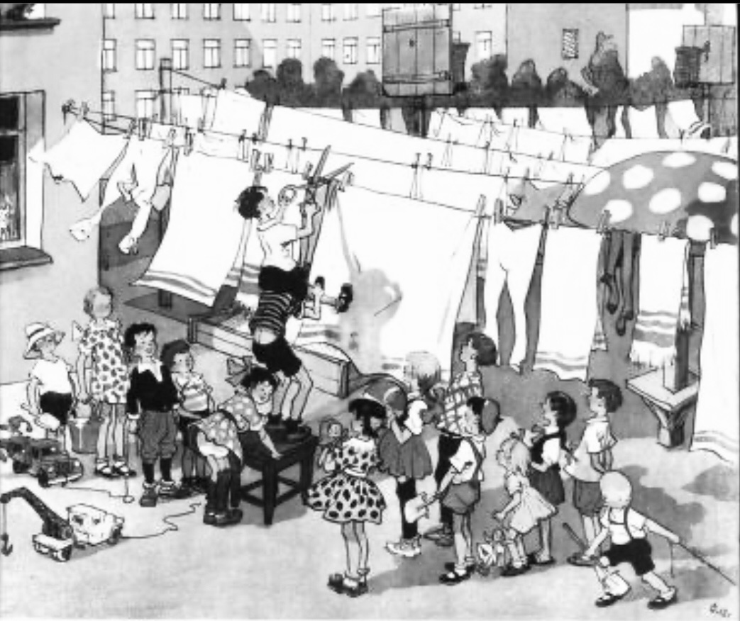 Журнал «Крокодил» 1962 год, выпуск 22 Открытие детской площадки. Рисунок И. Семенова.