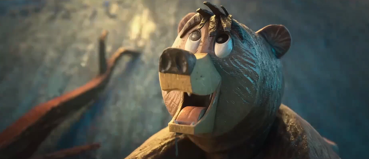 Один из двух героев американского мультика «Вечнозелёное» - медведь, который не сразу научился ценить дружбу