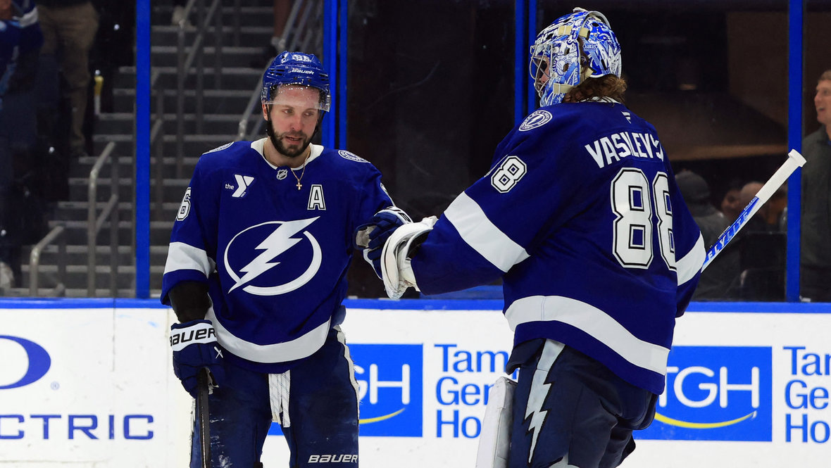    Никита Кучеров и Андрей Василевский.Imagn Images USA Today Sports