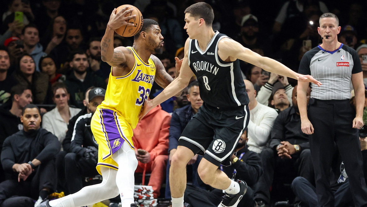    Маркус Смарт и Егор Дёмин.Imagn Images USA Today Sports