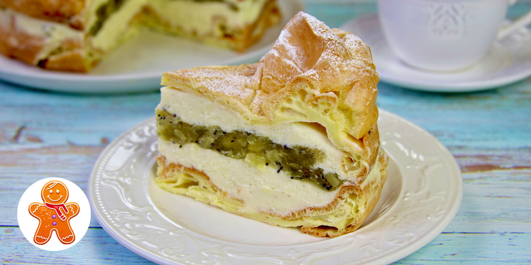 Торт "Зимняя Карпатка" 🍰 Большой эклер с киви