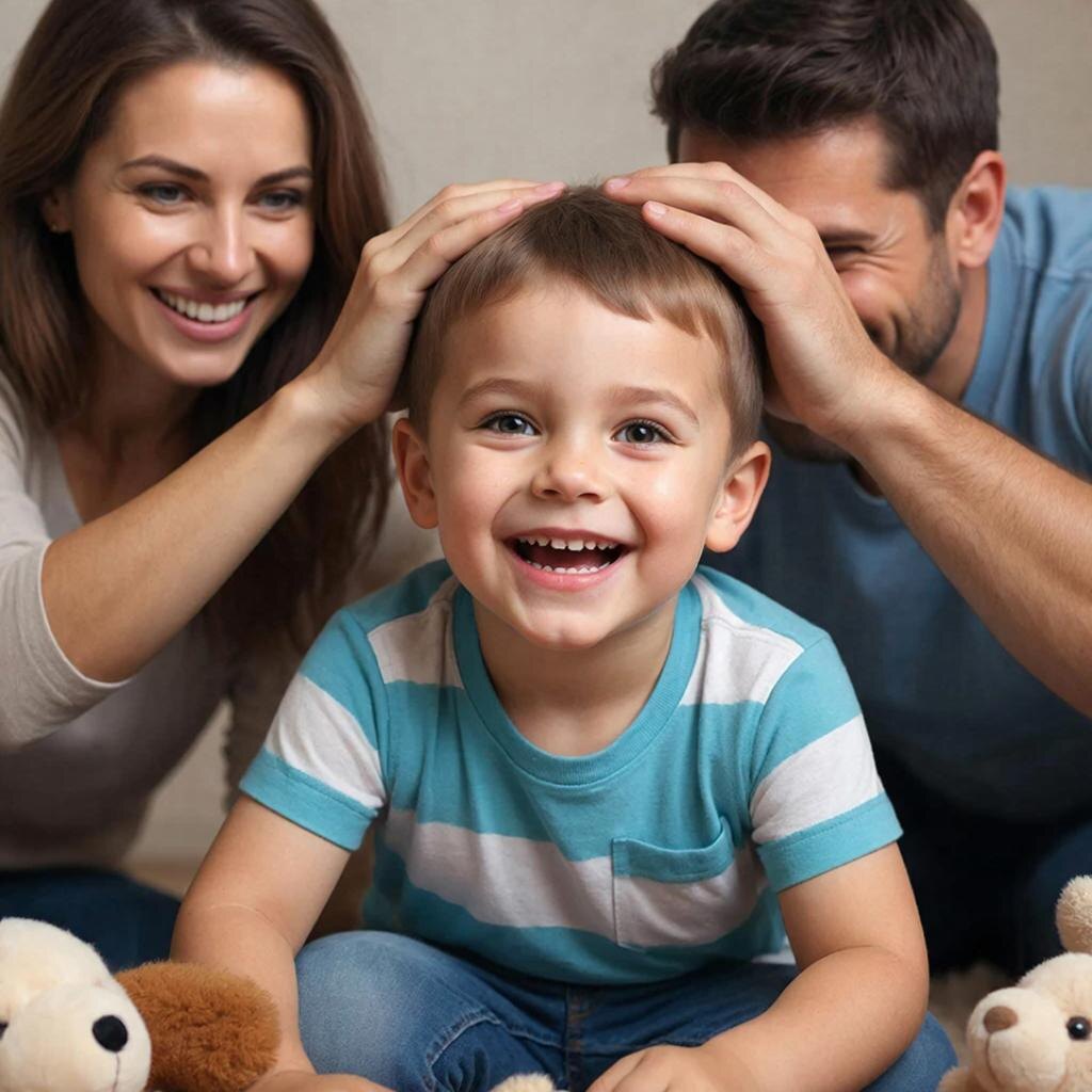 Так по запросу нейросеть создала довольного ребенка, которого похвалили.