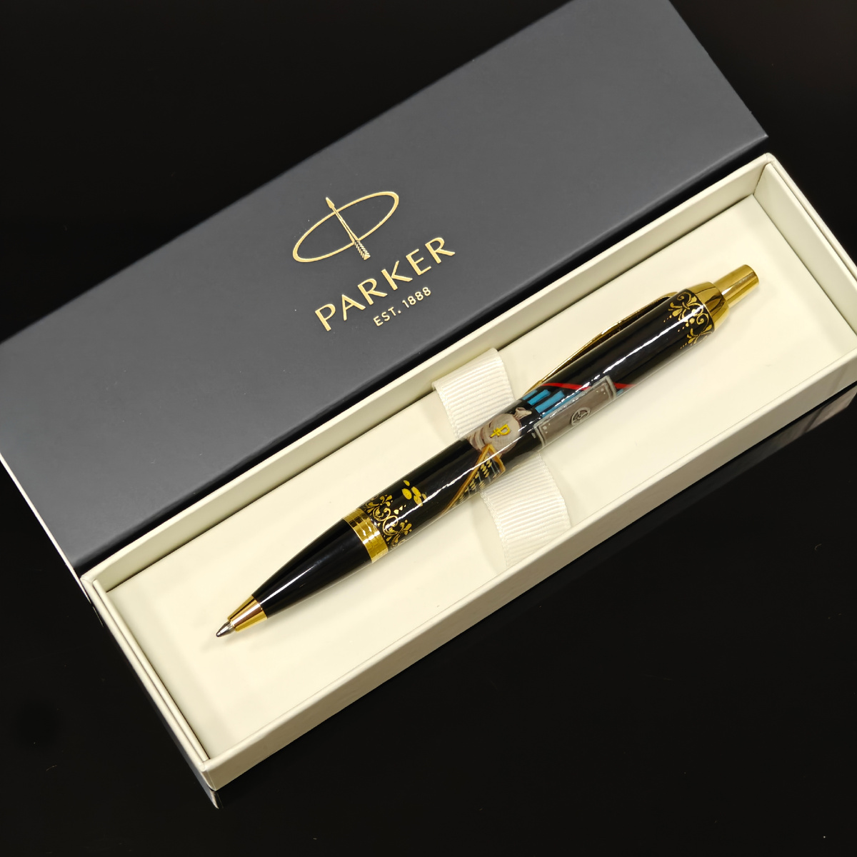 Ручка Parker "Подарок финансисту" с ручной росписью Палех