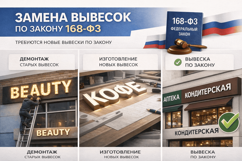 Закон о вывесках на русском языке (168-ФЗ): что делать бизнесу и как не попасть на штрафы