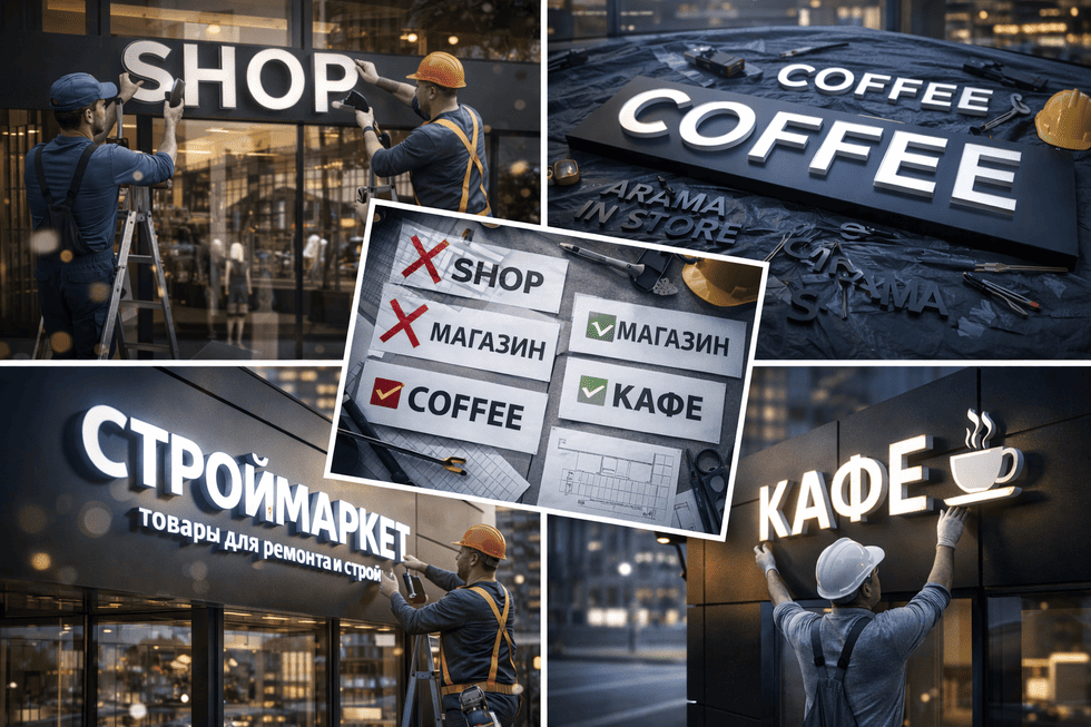 В июне 2025 года был принят Федеральный закон №168-ФЗ, который регулирует использование иностранных слов и символов в публичных надписях.