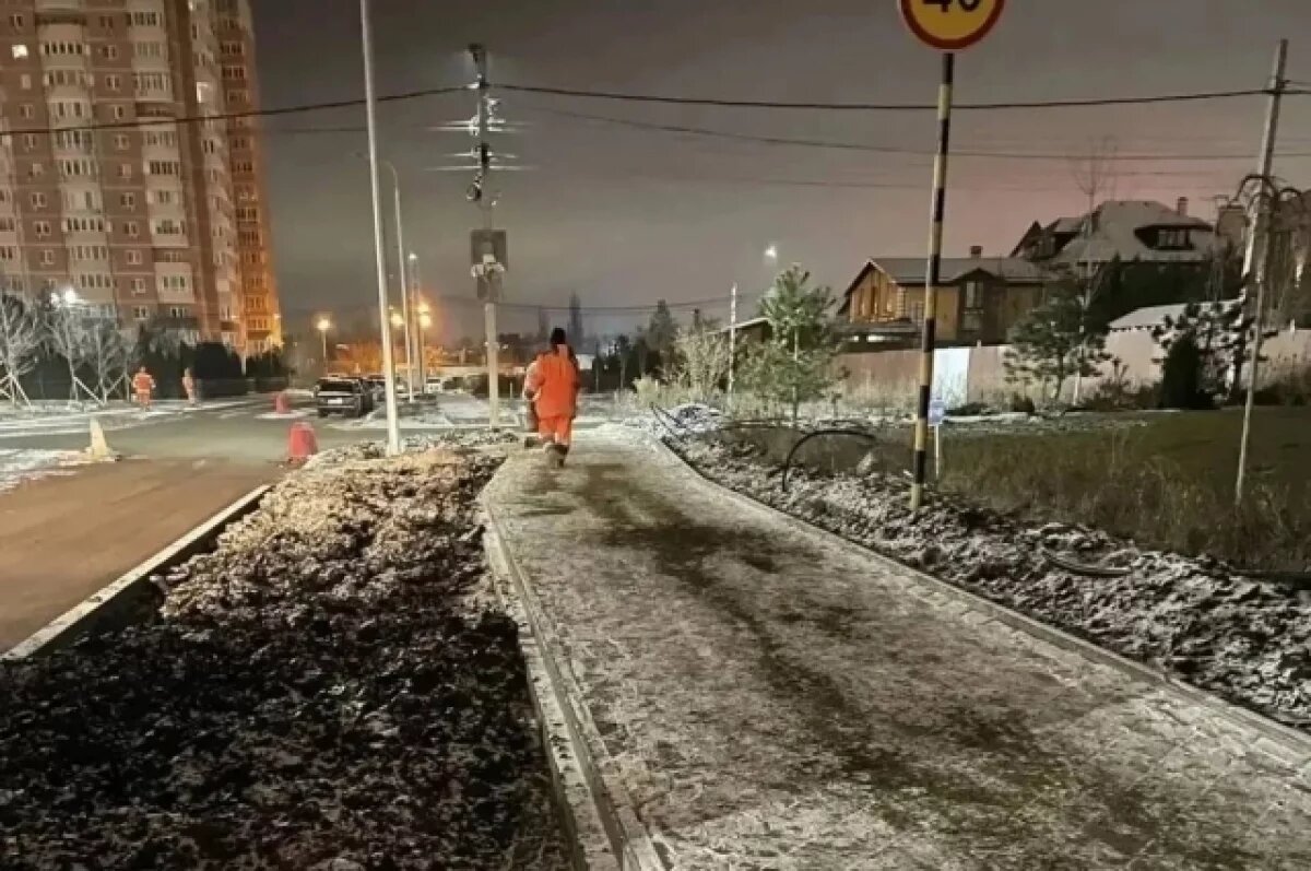    Более 400 км дорог обработали за сутки в Краснодаре