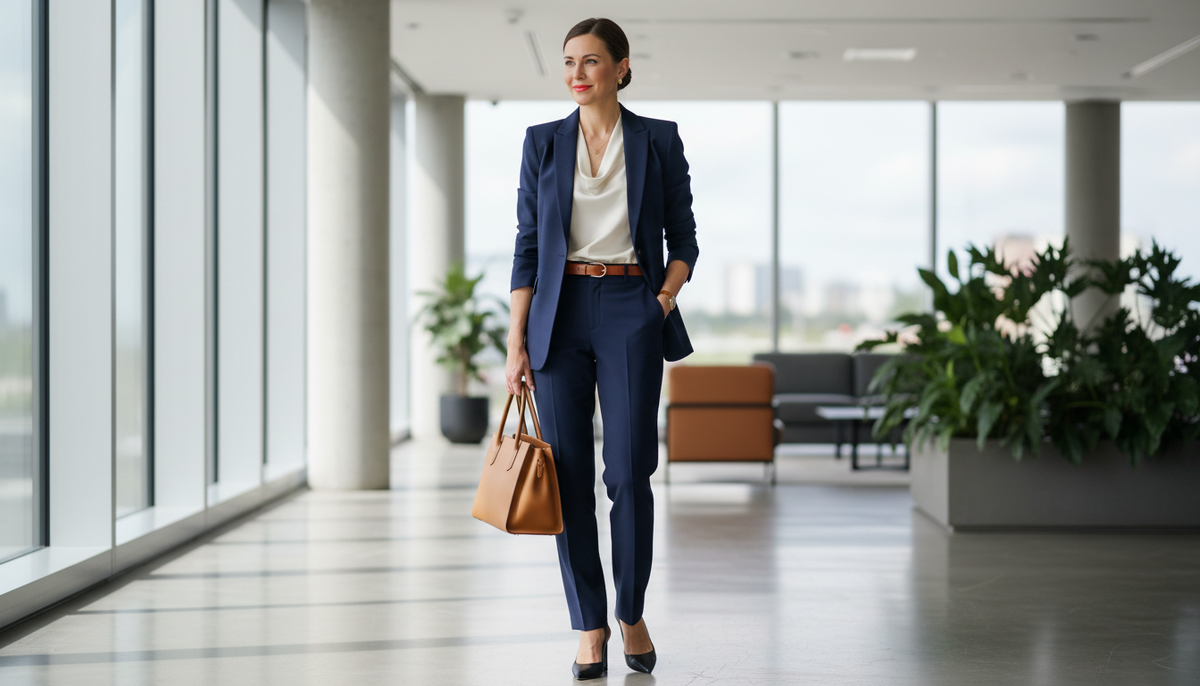 Мягко структурированные плечи + ремень на талии = современный power dressing без драмы