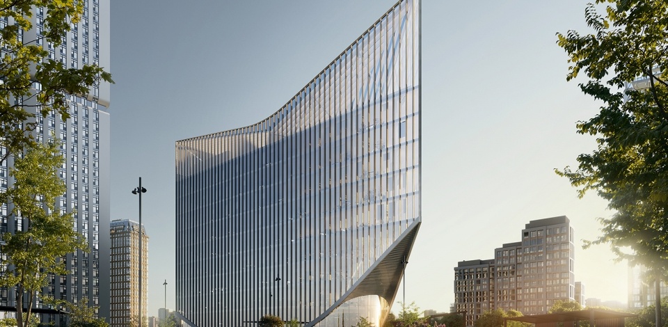     В Раменках началось строительство делового центра в форме паруса